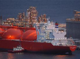 Large ship at dock